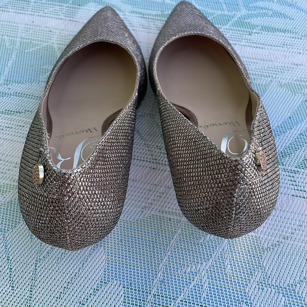 J.Renee Metallic Taupe Pointed Kitten Heel Pumps - Picture 4 of 11